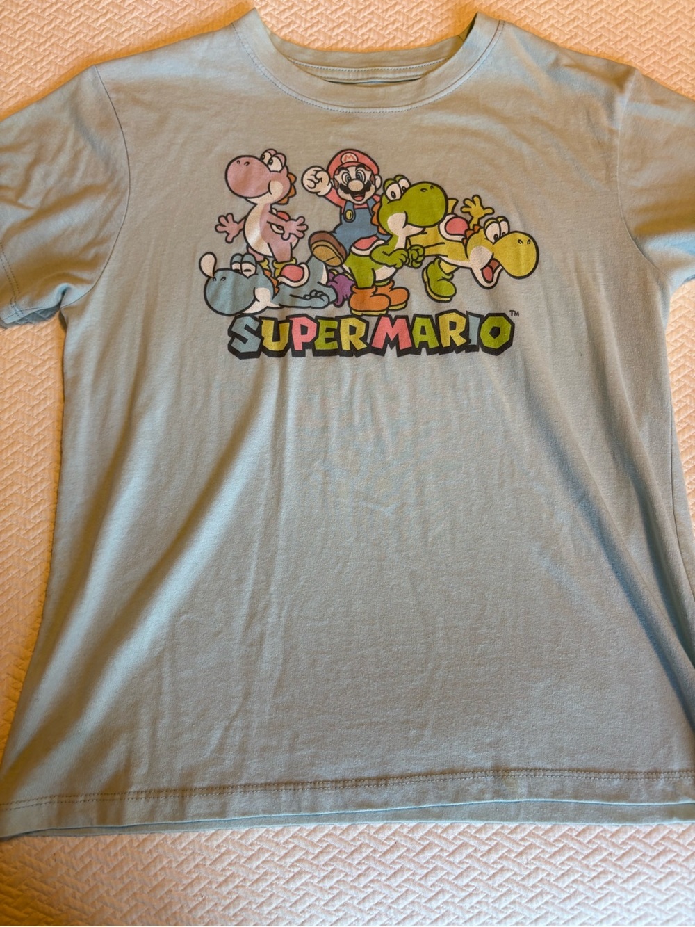 Nintendo Light Blue Super Mario Yoshi Graphic Tee